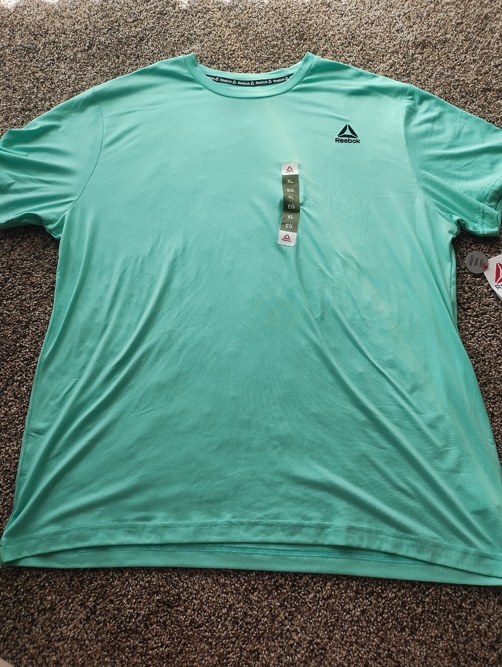 Reebok Men’s Mint Green Short-Sleeve Crew Tee